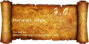 Harangi Olga névjegykártya